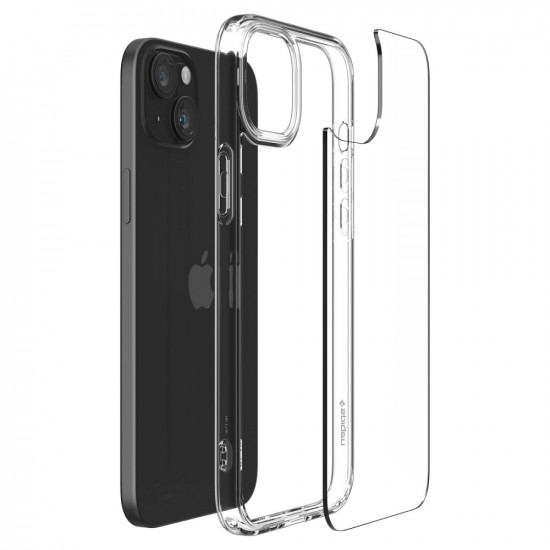 Spigen iPhone 15 Ultra Hybrid Σκληρή Θήκη με Πλαίσιο Σιλικόνης - Crystal Clear