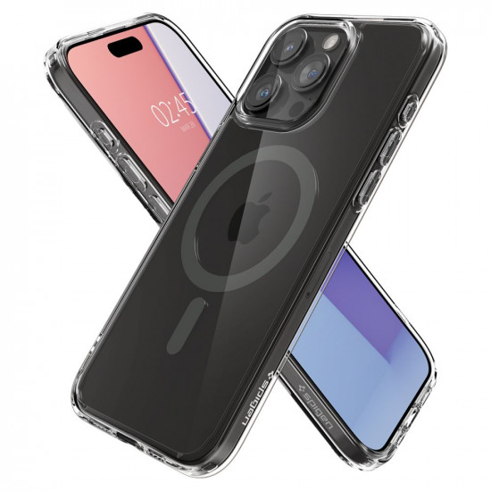 Spigen iPhone 15 Pro Max Ultra Hybrid Mag Σκληρή Θήκη με Πλαίσιο Σιλικόνης Και MagSafe - Graphite