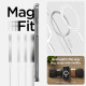 Spigen iPhone 15 Ultra Hybrid Mag Σκληρή Θήκη με Πλαίσιο Σιλικόνης Και MagSafe - White