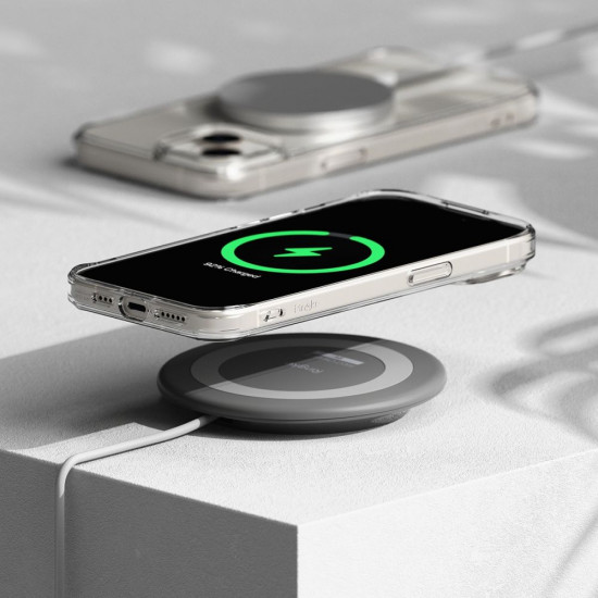 Ringke iPhone 15 Fusion Σκληρή Θήκη με Πλαίσιο Σιλικόνης και MagSafe - Matte Clear