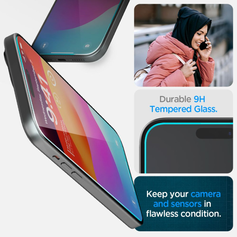 Spigen iPhone 15 / iPhone 16 Glas.TR EZ Fit 0.2mm 2.5D 9H Tempered Glass Αντιχαρακτικό Γυαλί Οθόνης - 2 Τεμάχια - Clear - AGL06903 Spigen iPhone 15 / iPhone 16 Glas.TR EZ Fit 0.2mm 2.5D 9H Tempered Glass Αντιχαρακτικό Γυαλί Οθόνης - 2 Τεμάχια - Clear - AGL06903