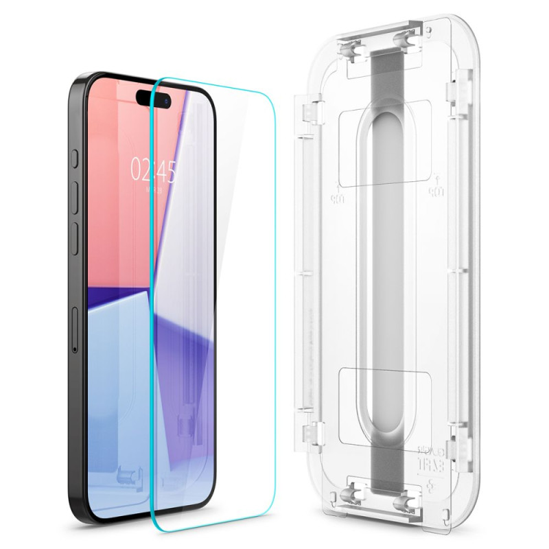 Spigen iPhone 15 Pro Max Glas.TR EZ Fit 0.2mm 2.5D 9H Tempered Glass Αντιχαρακτικό Γυαλί Οθόνης - 2 Τεμάχια - Clear - AGL06872 Spigen iPhone 15 Pro Max Glas.TR EZ Fit 0.2mm 2.5D 9H Tempered Glass Αντιχαρακτικό Γυαλί Οθόνης - 2 Τεμάχια - Clear - AGL06872