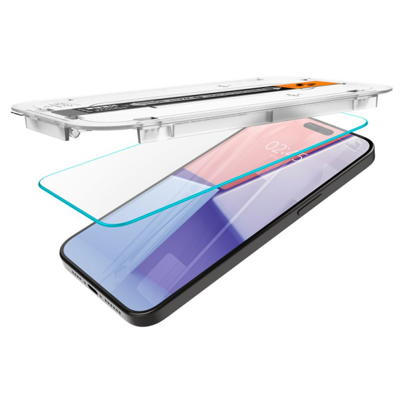 Spigen iPhone 15 Pro Max Glas.TR EZ Fit 0.2mm 2.5D 9H Tempered Glass Αντιχαρακτικό Γυαλί Οθόνης - 2 Τεμάχια - Clear - AGL06872 Spigen iPhone 15 Pro Max Glas.TR EZ Fit 0.2mm 2.5D 9H Tempered Glass Αντιχαρακτικό Γυαλί Οθόνης - 2 Τεμάχια - Clear - AGL06872