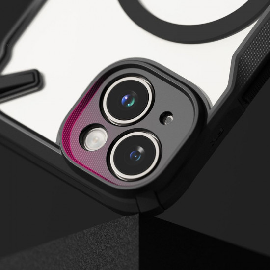 Ringke iPhone 15 Fusion X MagSafe Σκληρή Θήκη με Πλαίσιο Σιλικόνης και MagSafe - Matte Black - Ημιδιάφανη