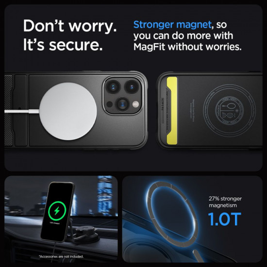 Spigen iPhone 15 Pro Max Rugged Armor Mag Θήκη TPU με MagSafe - Matte Black