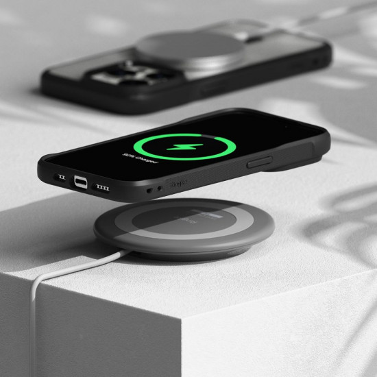 Ringke iPhone 15 Pro Fusion Bold MagSafe Σκληρή Θήκη με Πλαίσιο Σιλικόνης και MagSafe - Matte Black / Ημιδιάφανη