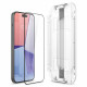 Spigen iPhone 15 Glas.TR EZ Fit FC 0.3mm 2.5D 9H Case Friendly Full Screen Tempered Glass Αντιχαρακτικό Γυαλί Οθόνης - 2 Τεμάχια - Black