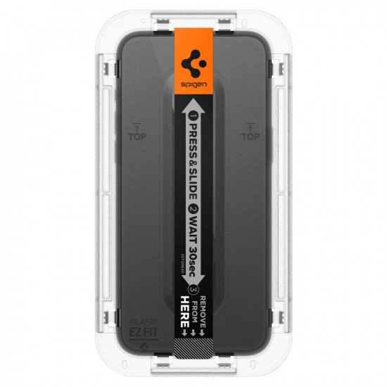 Spigen iPhone 15 Pro Max Glas.TR EZ Fit FC 0.3mm 2.5D 9H Case Friendly Full Screen Tempered Glass Αντιχαρακτικό Γυαλί Οθόνης - 2 Τεμάχια - Black