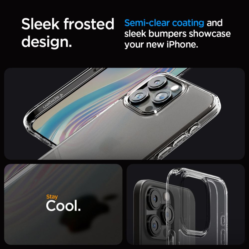 Spigen iPhone 15 Pro Max Ultra Hybrid Σκληρή Θήκη με Πλαίσιο Σιλικόνης - Frost Clear Spigen iPhone 15 Pro Max Ultra Hybrid Σκληρή Θήκη με Πλαίσιο Σιλικόνης - Frost Clear
