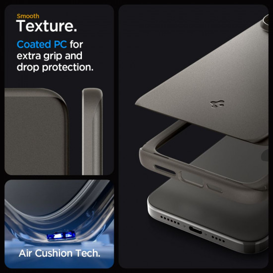 Spigen iPhone 15 Pro Thin Fit Σκληρή Θήκη - Gunmetal