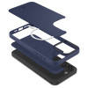 Spigen Cyrill iPhone 15 Pro Kajuk Mag Θήκη με Επένδυση Συνθετικού Δέρματος και MagSafe - Navy Blue