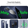 Spigen Cyrill iPhone 15 Pro Kajuk Mag Θήκη με Επένδυση Συνθετικού Δέρματος και MagSafe - Navy Blue