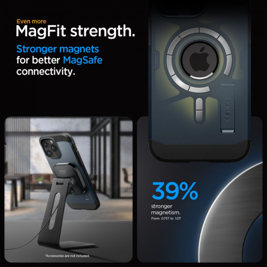 Spigen iPhone 15 Pro Tough Armor Mag Σκληρή Θήκη με MagSafe - Metal Slate