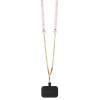 Guess iPhone 15 Pro - Crossbody 4G Metal Logo Θήκη με Επένδυση Συνθετικού Δέρματος και Λουράκι - Pink - GUHCP15LP4TDSCPP