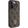 Guess iPhone 15 Pro - Crossbody 4G Metal Logo Θήκη με Επένδυση Συνθετικού Δέρματος και Λουράκι - Brown - GUHCP15LP4TDSCPW