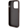 Guess iPhone 15 Pro - Crossbody 4G Metal Logo Θήκη με Επένδυση Συνθετικού Δέρματος και Λουράκι - Brown - GUHCP15LP4TDSCPW