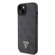 Guess iPhone 15 - Crossbody 4G Metal Logo Θήκη με Επένδυση Συνθετικού Δέρματος και Λουράκι - Black - GUHCP15SP4TDSCPK