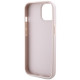 Guess iPhone 15 - Crossbody 4G Metal Logo Θήκη με Επένδυση Συνθετικού Δέρματος και Λουράκι - Pink - GUHCP15SP4TDSCPP