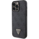 Guess iPhone 15 Pro Max - Crossbody 4G Metal Logo Θήκη με Επένδυση Συνθετικού Δέρματος και Λουράκι - Black - GUHCP15XP4TDSCPK