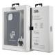 Karl Lagerfeld iPhone 15 - Crossbody Saffiano Metal Pin Karl Choupette Σκληρή Θήκη με Επένδυση Συνθετικού Δέρματος και Λουράκι - Black - KLHCP15SSAKCPSK