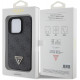 Guess iPhone 15 Pro Max Leather 4G Diamond Triangle Θήκη με Επένδυση Συνθετικού Δέρματος - Black - GUHCP15XP4TDPK