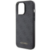 Guess iPhone 15 Pro Max - 4G Metal Gold Logo Σκληρή Θήκη με Επένδυση Συνθετικού Δέρματος - Grey - GUHCP15XG4GFGR Guess iPhone 15 Pro Max - 4G Metal Gold Logo Σκληρή Θήκη με Επένδυση Συνθετικού Δέρματος - Grey - GUHCP15XG4GFGR