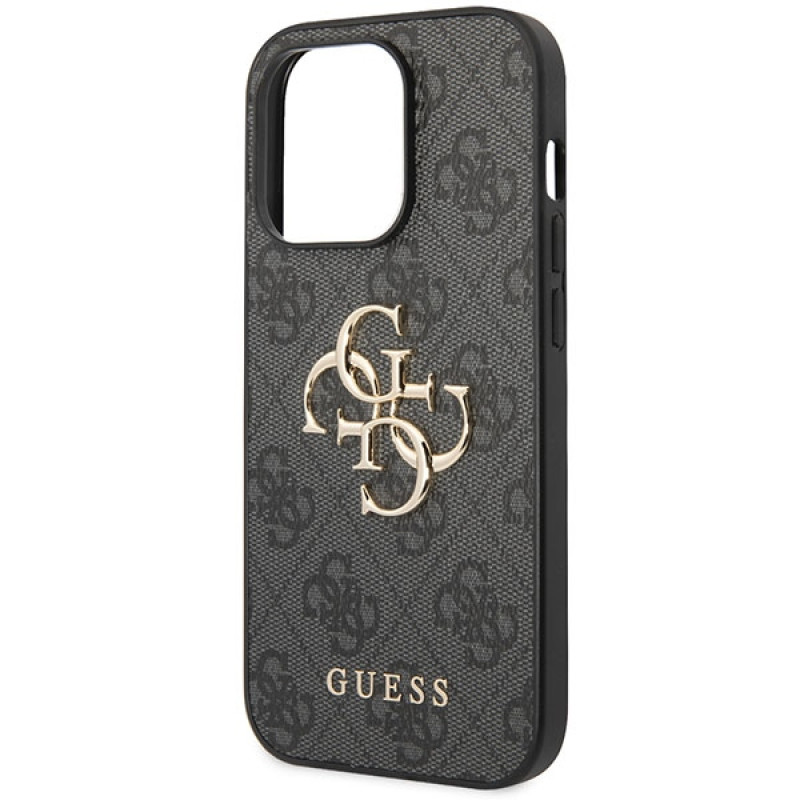 Guess iPhone 15 Pro Max - 4G Big Metal Logo Θήκη με Επένδυση Συνθετικού Δέρματος - Grey - GUHCP15X4GMGGR Guess iPhone 15 Pro Max - 4G Big Metal Logo Θήκη με Επένδυση Συνθετικού Δέρματος - Grey - GUHCP15X4GMGGR