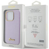 Guess iPhone 15 Pro Glitter Glossy Script Θήκη Σιλικόνης - Lilac - GUHCP15LPGMCSL