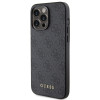 Guess iPhone 15 Pro - 4G Metal Gold Logo Σκληρή Θήκη με Επένδυση Συνθετικού Δέρματος - Grey - GUHCP15LG4GFGR Guess iPhone 15 Pro - 4G Metal Gold Logo Σκληρή Θήκη με Επένδυση Συνθετικού Δέρματος - Grey - GUHCP15LG4GFGR