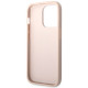 Guess iPhone 15 Pro - 4G Big Metal Logo Θήκη με Επένδυση Συνθετικού Δέρματος - Pink - GUHCP15L4GMGPI