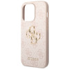Guess iPhone 15 Pro - 4G Big Metal Logo Θήκη με Επένδυση Συνθετικού Δέρματος - Pink - GUHCP15L4GMGPI
