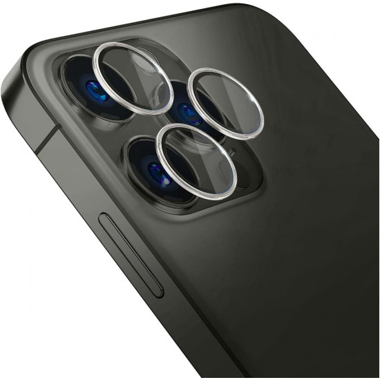 3MK iPhone 15 Pro Max Lens Protection Pro 9H Αντιχαρακτικό Γυαλί για την Κάμερα - Silver