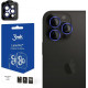 3MK iPhone 15 Pro Max Lens Protection Pro 9H Αντιχαρακτικό Γυαλί για την Κάμερα - Royal Blue