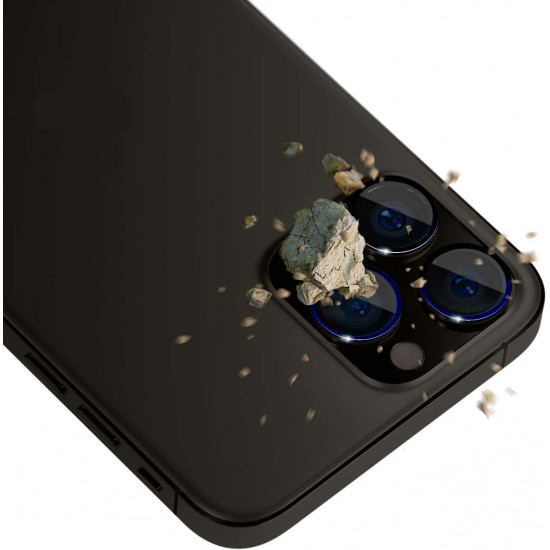 3MK iPhone 15 Pro Max Lens Protection Pro 9H Αντιχαρακτικό Γυαλί για την Κάμερα - Royal Blue