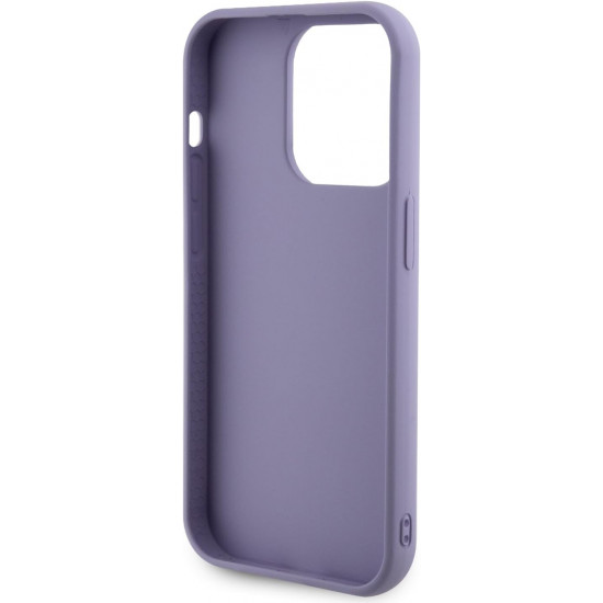Guess iPhone 15 Pro Max - Sequin Script Metal Σκληρή Θήκη με Επένδυση από Παγέτες - Purple - GUHCP15XPSFDGSU