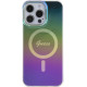 Guess iPhone 15 Pro IML Iridescent MagSafe Σκληρή Θήκη με Πλαίσιο Σιλικόνης και MagSafe - Rainbow - GUHMP15LHITSK
