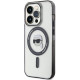 Karl Lagerfeld iPhone 15 - IML Karl's Head MagSafe Σκληρή Θήκη με Πλαίσιο Σιλικόνης και MagSafe - Διάφανη / Black - KLHMP15SHKHNOTK
