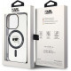 Karl Lagerfeld iPhone 15 Plus - IML Karl's Head MagSafe Σκληρή Θήκη με Πλαίσιο Σιλικόνης και MagSafe - Διάφανη / Black - KLHMP15MHKHNOTK