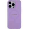 Guess iPhone 15 Pro Max Saffiano MagSafe Σκληρή Θήκη με Πλαίσιο Σιλικόνης και MagSafe - Purple - GUHMP15XPSAHMCU