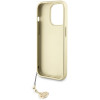 Guess iPhone 15 Pro - 4G Charms Collection Θήκη με Επένδυση Συνθετικού Δέρματος - Brown - GUHCP15LGF4GBR