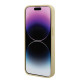 Guess iPhone 15 Saffiano MagSafe Σκληρή Θήκη με Πλαίσιο Σιλικόνης και MagSafe - Gold - GUHMP15SPSAHMCB