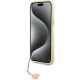 Guess iPhone 15 Pro Max - 4G Charms Collection Θήκη με Επένδυση Συνθετικού Δέρματος - Grey - GUHCP15XGF4GGR
