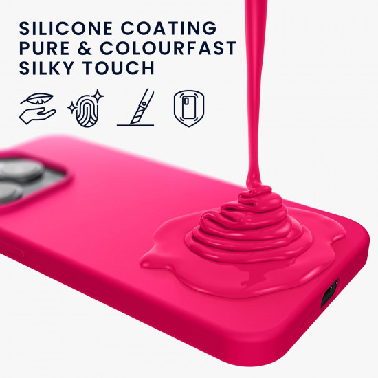 KW iPhone 15 Θήκη Σιλικόνης Rubberized TPU - Neon Pink - 61953.77