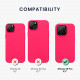 KW iPhone 15 Pro Θήκη Σιλικόνης Rubberized TPU - Neon Pink - 61955.77