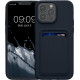 KW iPhone 15 Pro Max Θήκη Σιλικόνης TPU με Υποδοχή για Κάρτα - Dark Blue - 59115.17
