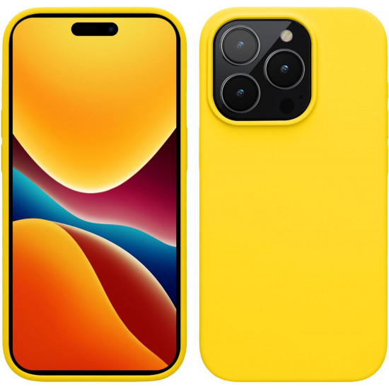 KW iPhone 15 Pro Max Θήκη Σιλικόνης Rubberized TPU - Radiant Yellow - 61956.165
