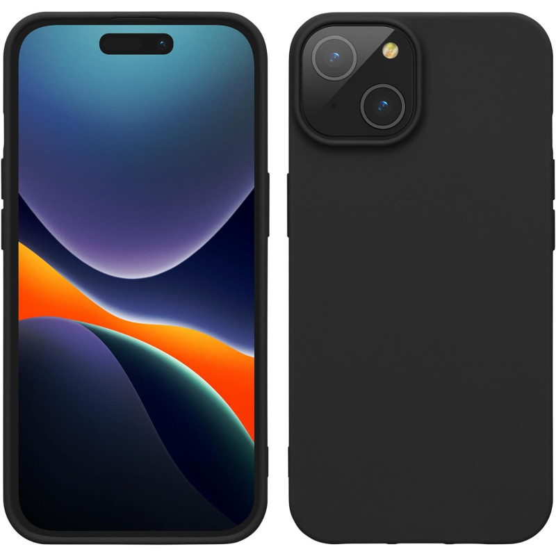 KW iPhone 15 Λεπτή Θήκη Σιλικόνης TPU - Black Matte - 61957.47