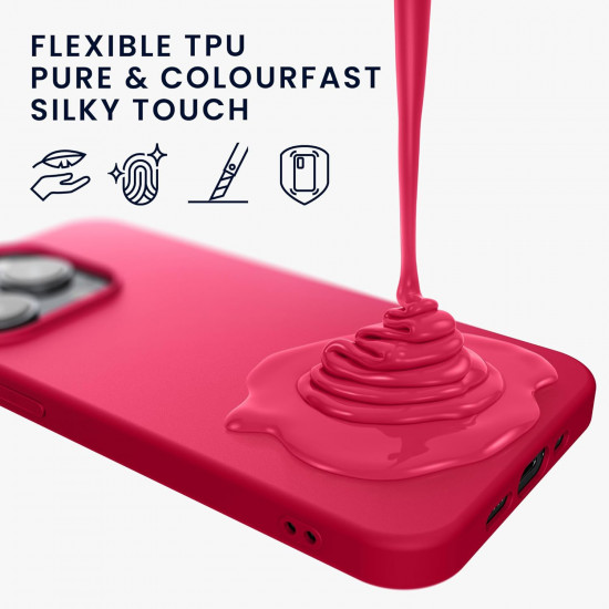 KW iPhone 15 Pro Λεπτή Θήκη Σιλικόνης TPU - Neon Pink - 61959.77