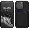 KW iPhone 15 Pro Θήκη Σιλικόνης TPU με Υποδοχή για Κάρτα - Black - 62019.01