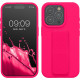 KW iPhone 15 Pro Θήκη Σιλικόνης TPU με Finger Holder - Neon Pink - 62015.77